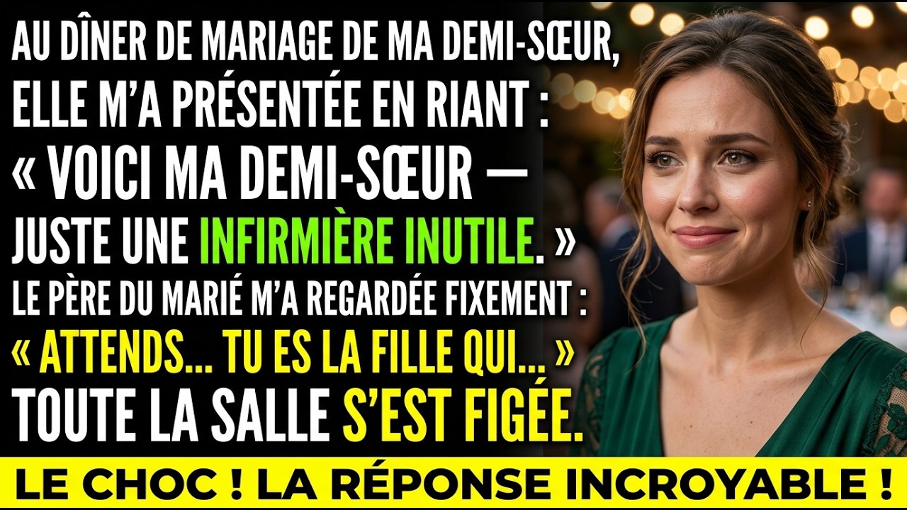 Ma demi-sœur m’a moquée à son mariage — puis le père du marié a changé tout le silence