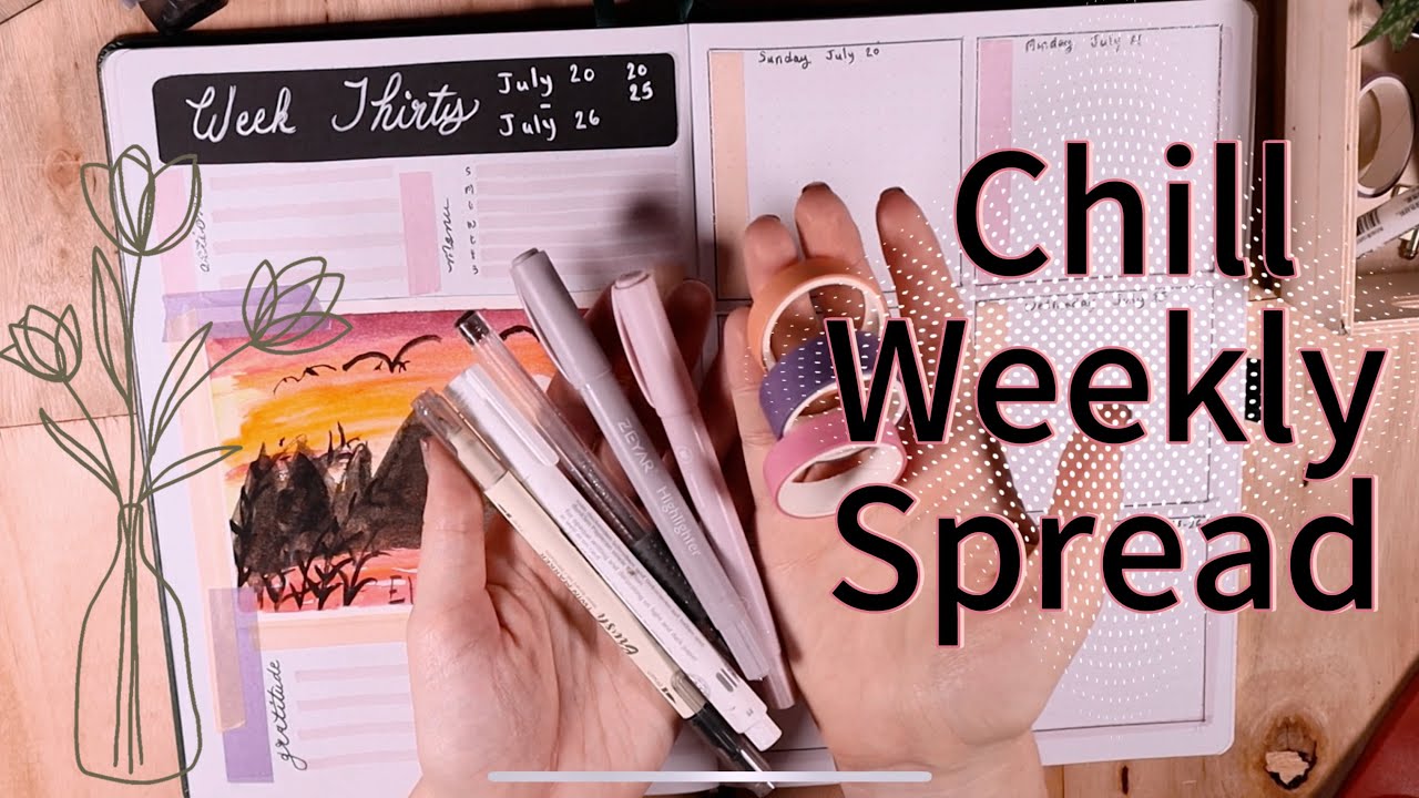 Simple Weekly Bullet Journal Spread for Beginners ✨ 