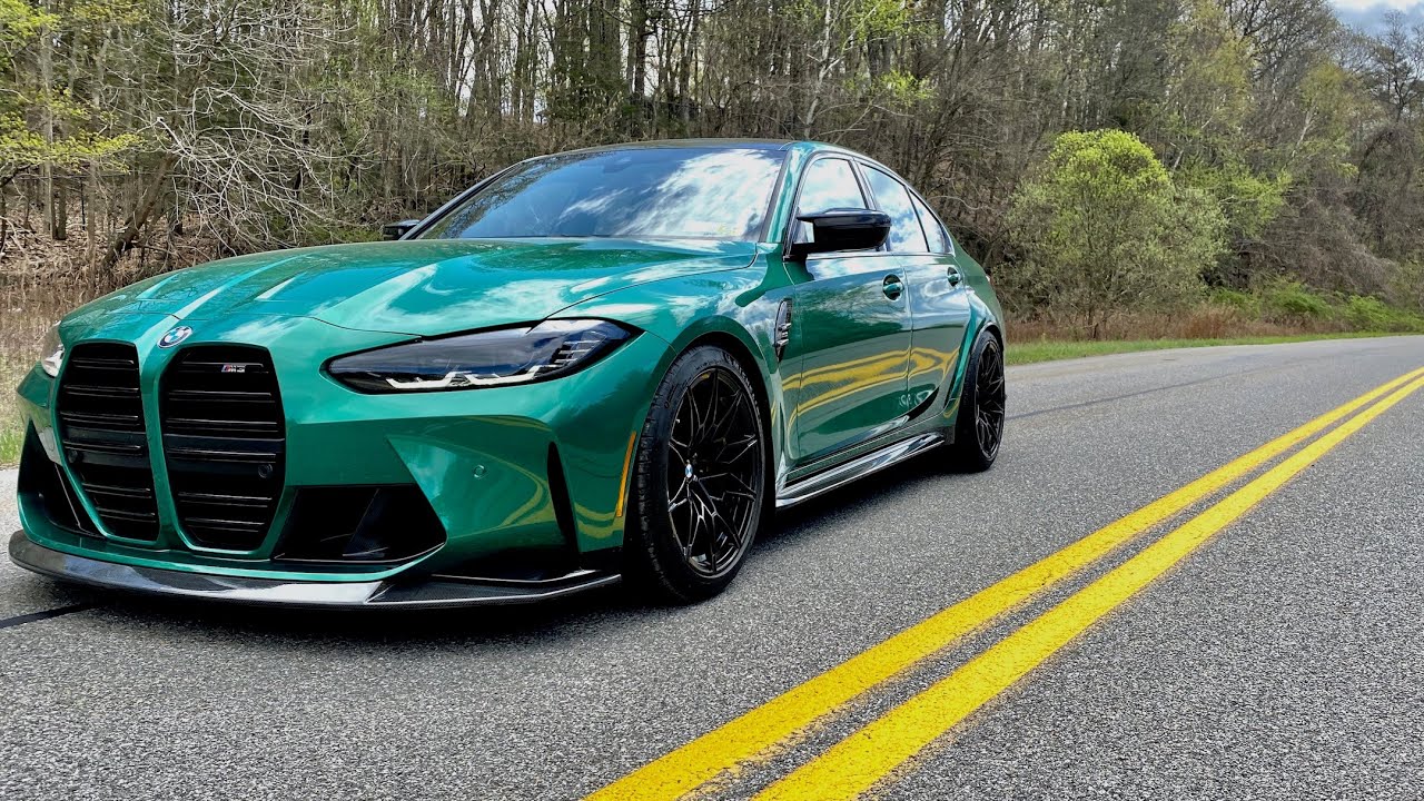 BMW G80 M3 RWD 6SP. Первый тест-драйв на летних шинах и переходнике DINAN Monoball.