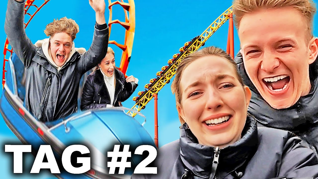 Wer länger im Freizeitpark aushält, gewinnt 🤯 (1000€ Challenge) ft. Chrissi, Calvin & Sasette