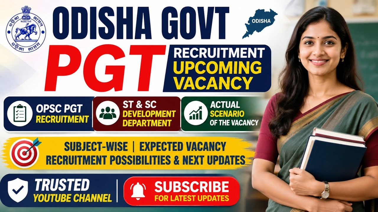 Odisha Govt PGT Recruitment 2026 | Upcoming Vacancy | OPSC PGT | ST & SC Development Department