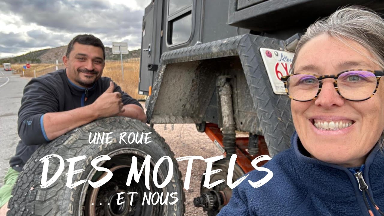 Une roue qui voulait vivre sa vie… les motels américains et Yellowstone