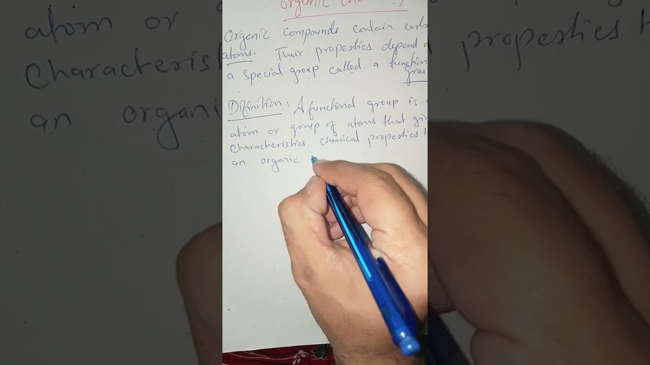 Functional Group (Organic Chemistry) Step by Step paper explanation for Beginners 