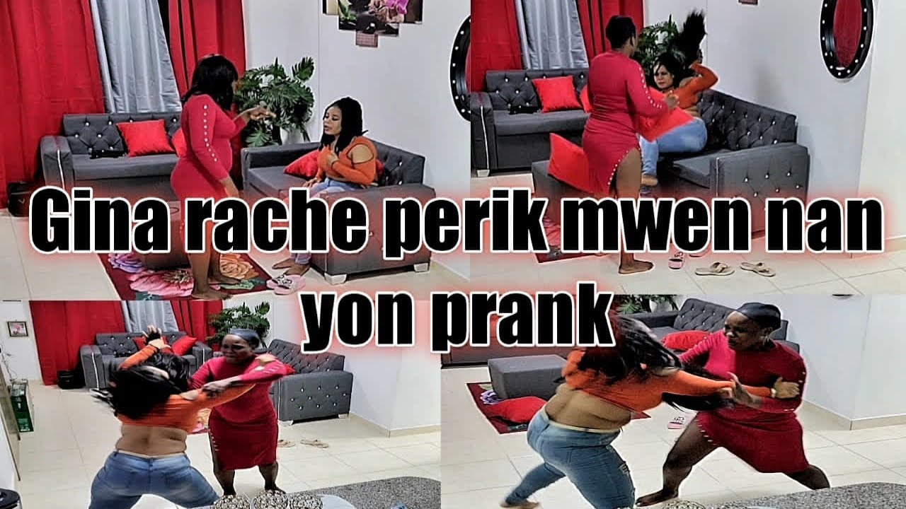 Gina mare goumen avem li rache perik la nan tèt mwen (Prank)