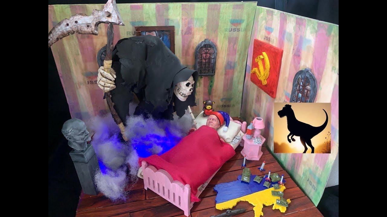 I made a Grim Reaper Vs Vladimir Putin Diorama DIY Polymer Clay Model Build