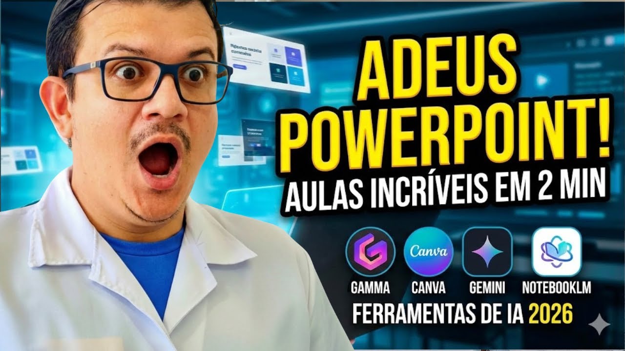 🔴 ADEUS, POWERPOINT! Como criar aulas incríveis em 2 minutos (Gamma, Canva e NotebookLM)