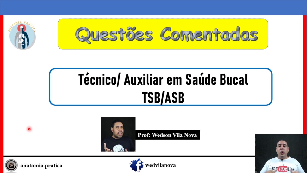 Resoluções de questões de concurso público para ASB e TSB - Professor Wedson Vila Nova