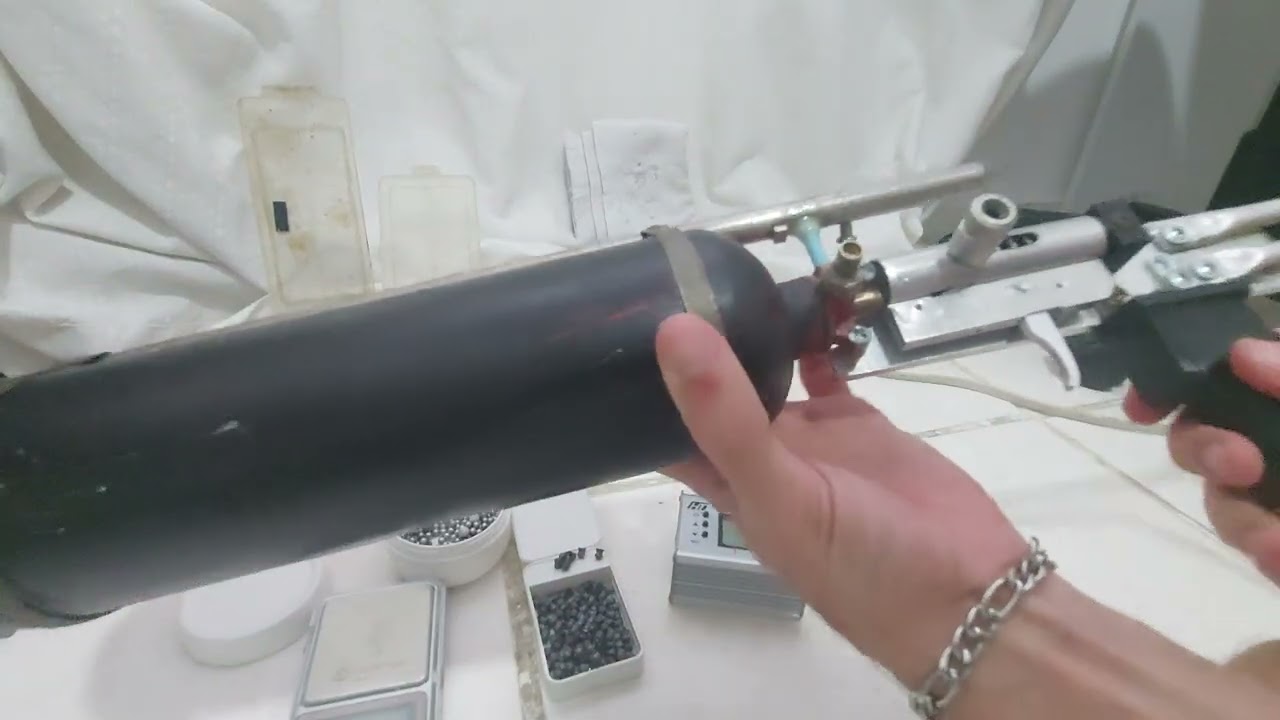 PCP caseira 4.5mm - Cilindro de extintor de carro