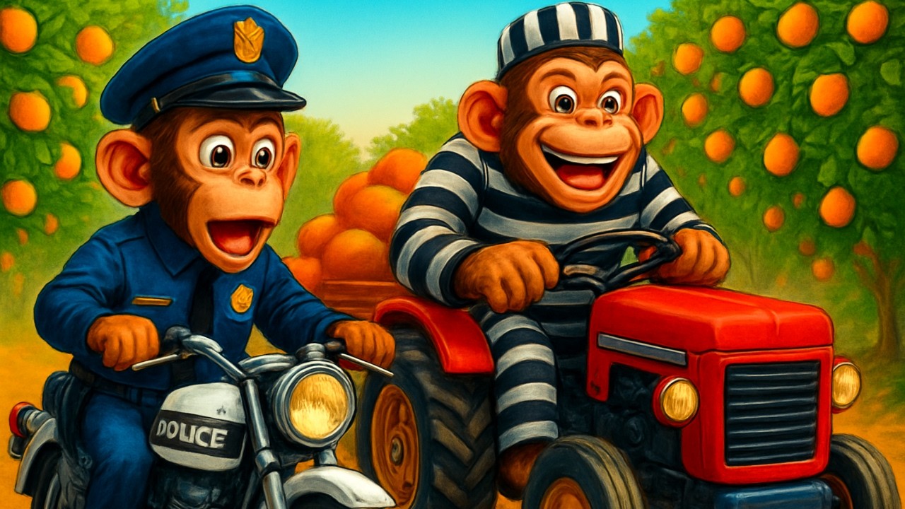 🚜Baby Monkey Bon Bon Drives Tractor to Harvest Dragon Fruit and Catch a Sneaky Thief on the Farm! 🐒😱