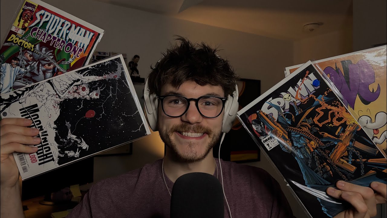 ASMR with comic books (tapping, crinkling, page turning)