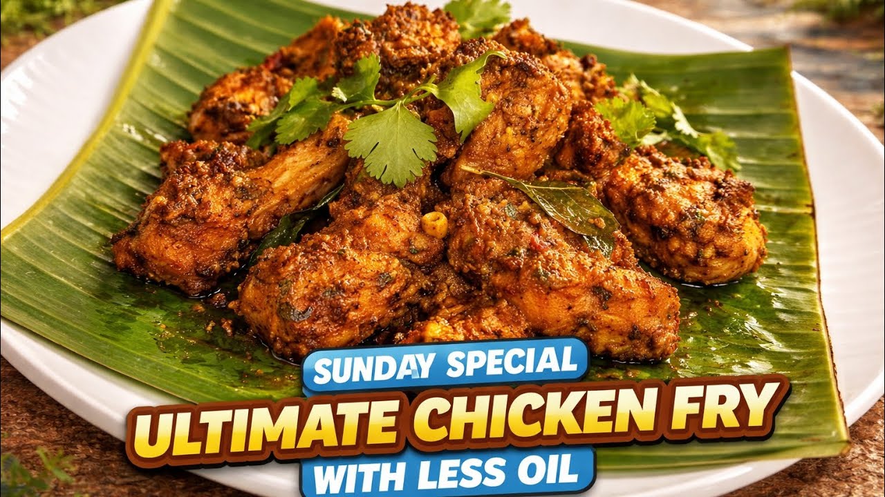 Chicken fry Recipe - with less oil / simple chicken 🍗🧆 #ChickenFry  #WeightLossRecipe#HealthyRecipes
