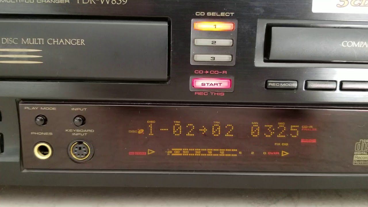 Pioneer PDR-W839 3-Disc Changer and Recorder (Part II - Recording a CD)