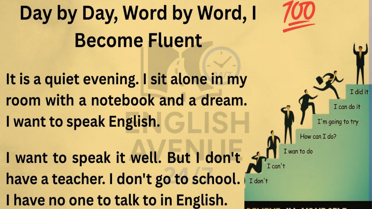 Day by Day, Word by Word, I Become Fluent || Graded Reader | Improve Your English | English Subtitle