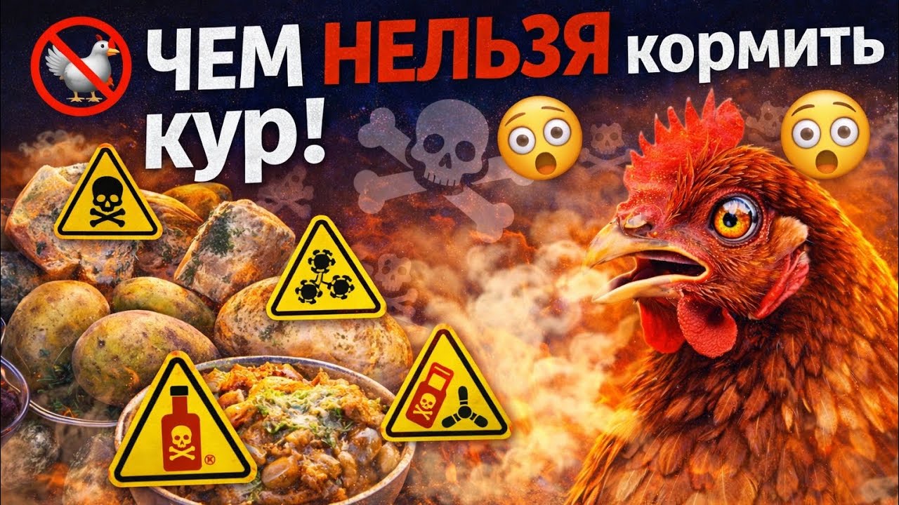 🚫🐔 Чем НЕЛЬЗЯ кормить кур ❗ Эти продукты убивают птицу медленно, но почти все их дают📌 