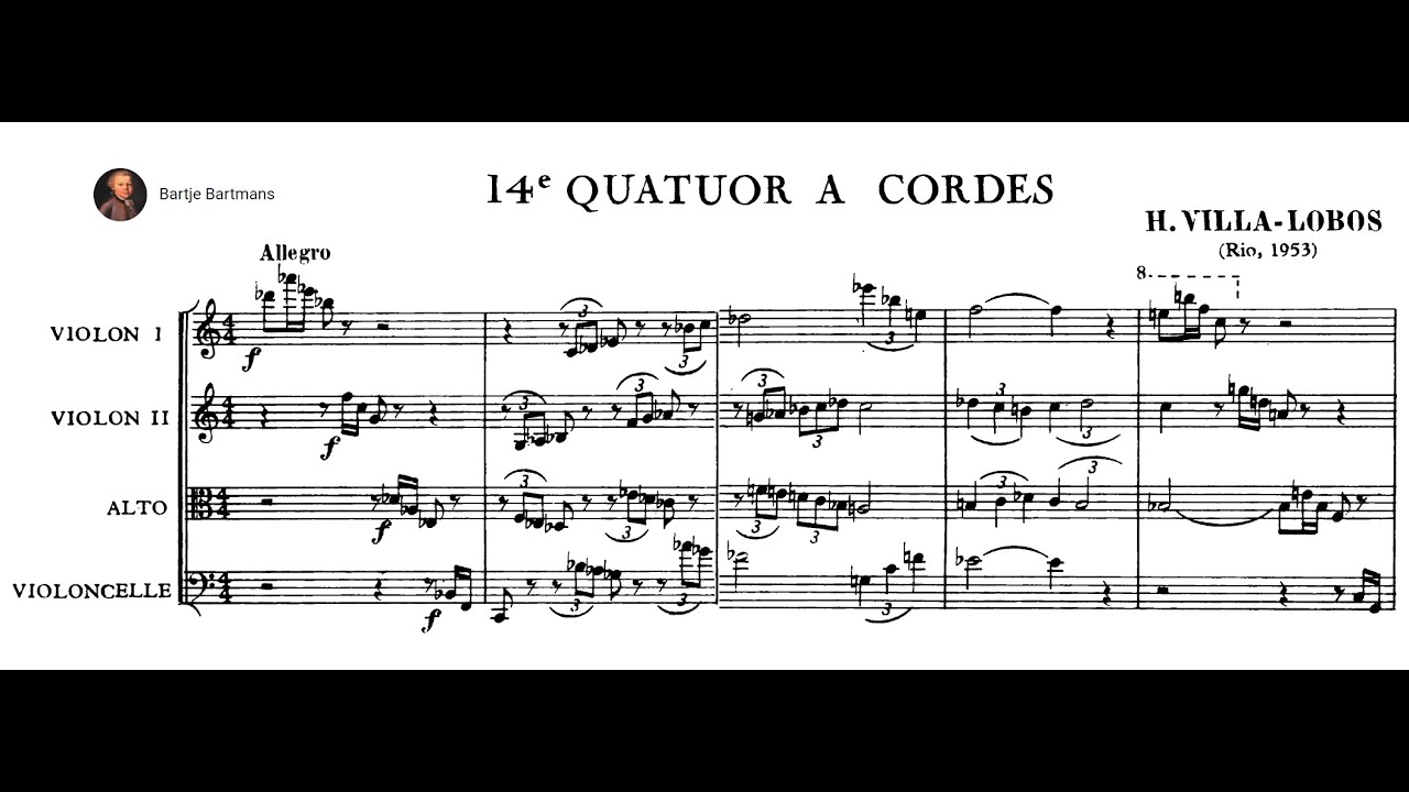Heitor Villa-Lobos - String Quartet No. 14 (1953)