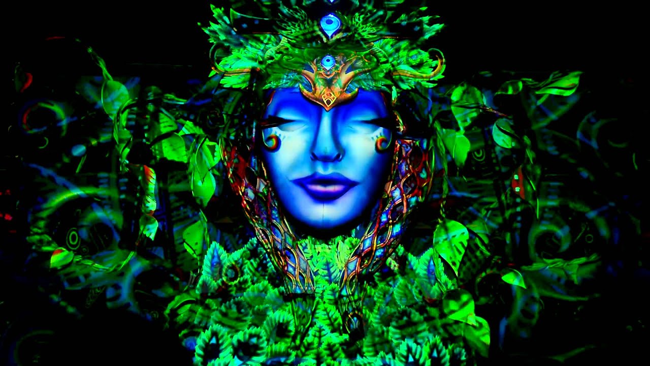 BOOM FESTIVAL 2014 dance temple Face projections with Penta DJ pt1