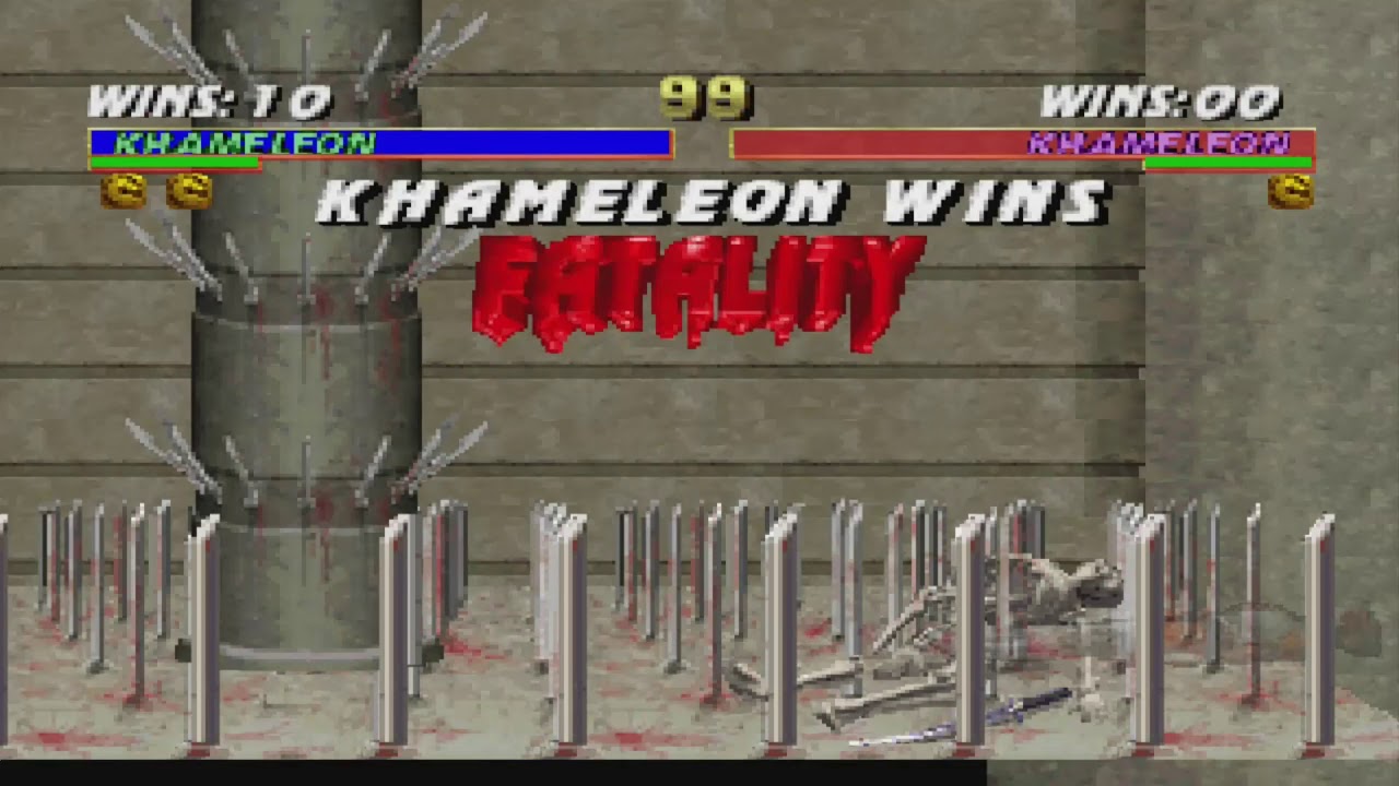 Mortal Kombat Trilogy - Pit Fatality Demonstration