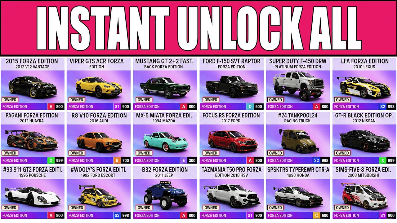 *НОВИНКА* Как МГНОВЕННО открыть ВСЕ машины FORZA EDITION в Forza Horizon 6✅ Простой ГЛИТЧ НА КРЕД...