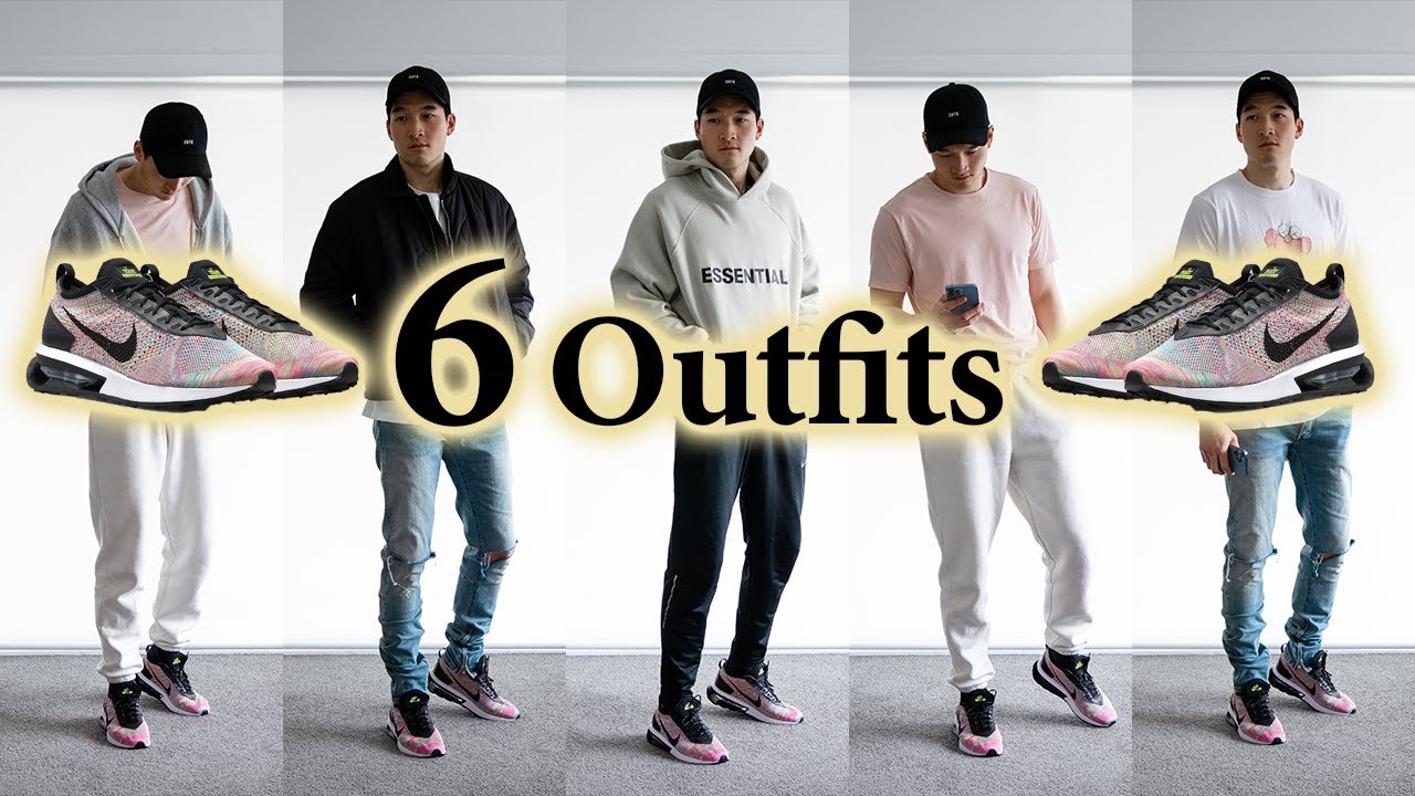 How to style - Nike Air Max Flyknit Racer 'Multi-Color' (6 Outfit Ideas)