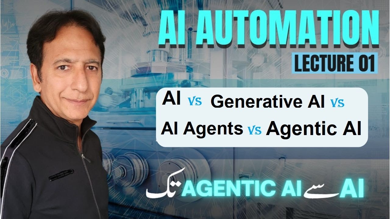 AI Automation Lecture - 01  - AI vs Generative AI vs AI Agents vs Agentic AI