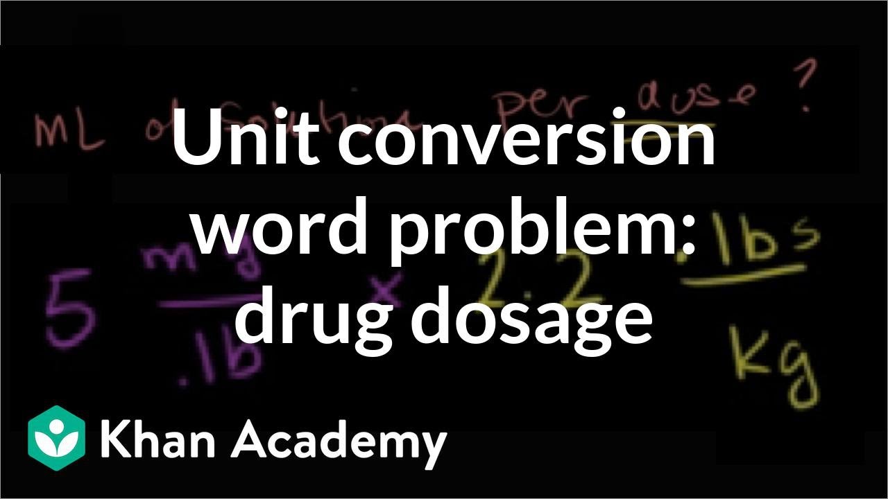 Unit conversion word problem: drug dosage | Introduction to algebra | Algebra I | Khan Academy