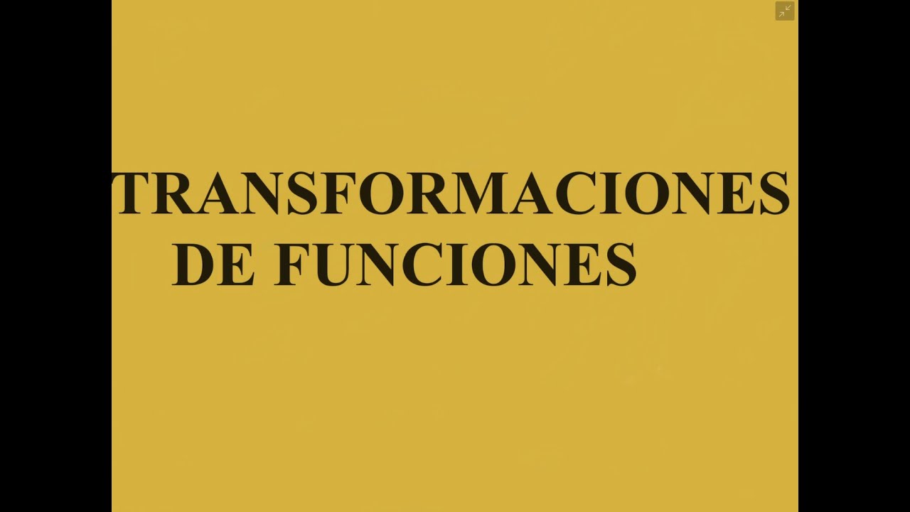 Calculo diferencial | Transformación de funciones
