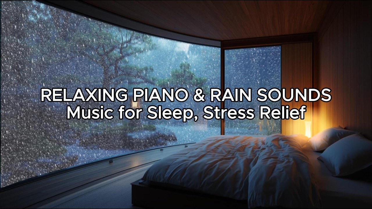 Relaxing Piano + Rain Sounds - Peaceful Music & Soft Rain, Relaxing Music for Stress Relief, Healing