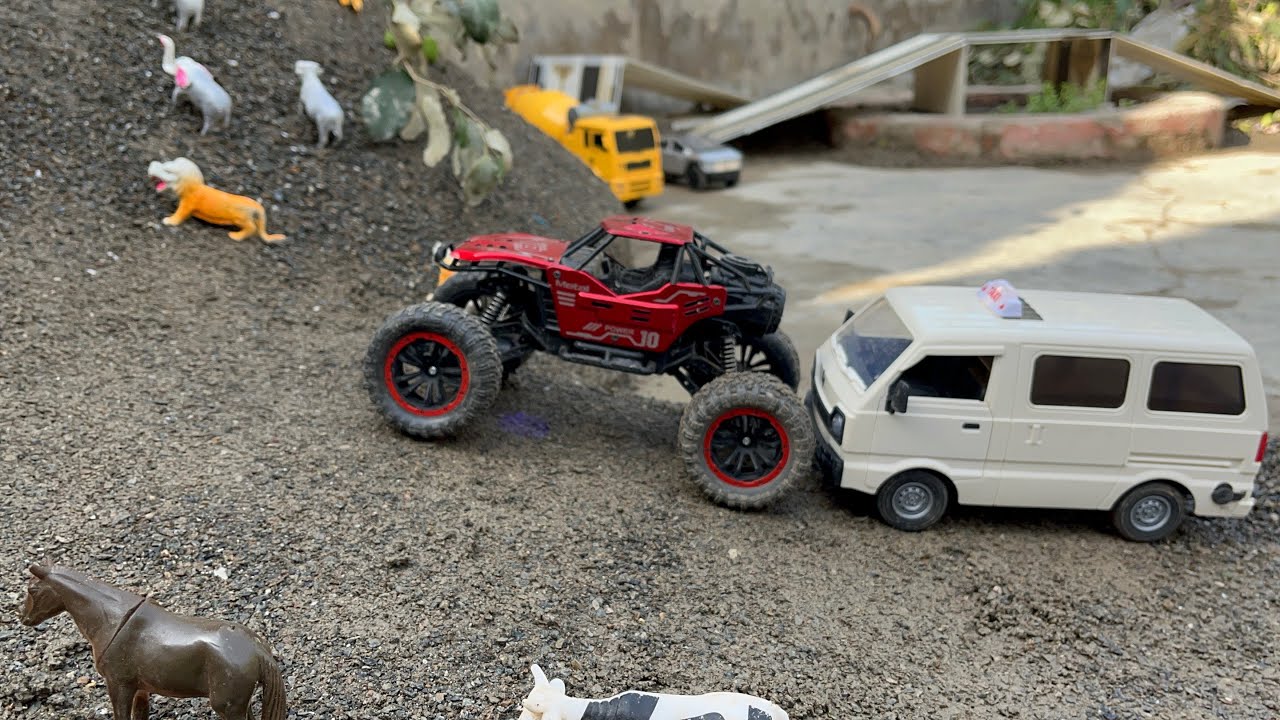 RC Truck Carrying Duba Over Mountain Terrain – Extreme Off-Road Test!
