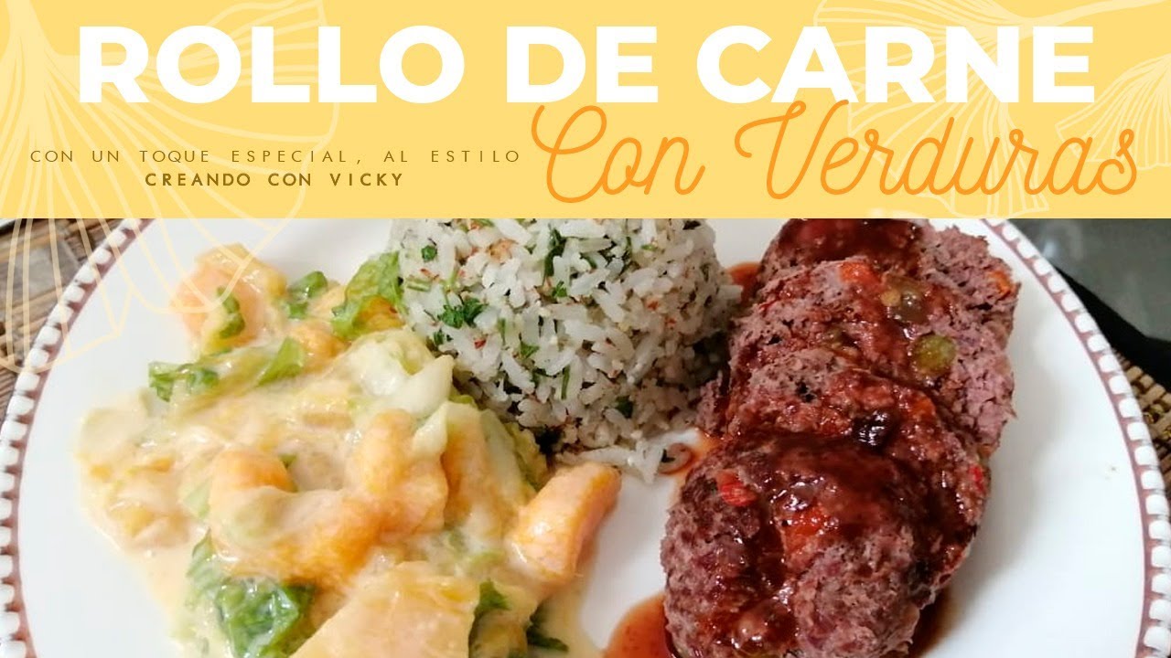 Rollo de carne* en olla Express ( pitadora) super fácil y rápido  Creando con Vicky