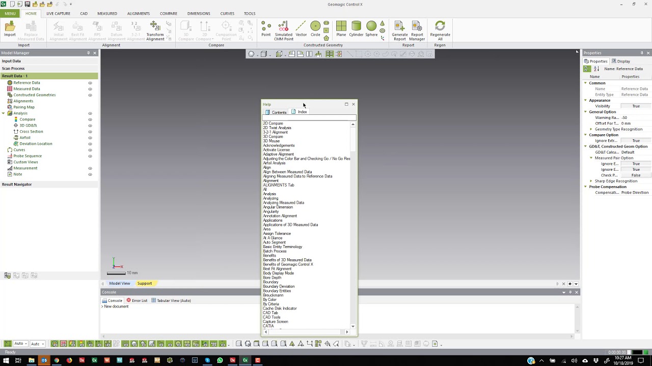 Geomagic Control X - Reset options