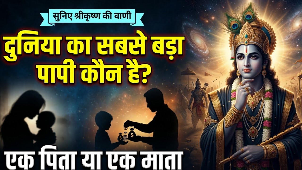दुनिया का सबसे बड़ा पापी एक पिता है या फिर माता? कौन है दुनिया का सबसे बड़ा पता? श्रीकृष्ण वाणी