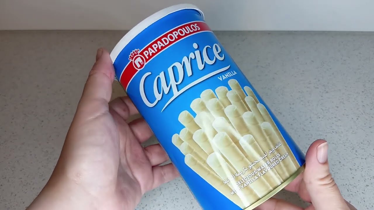 PROVIAMO CIALDE DI WAFER CAPRICE PAPADOPOULOS ALLA VANIGLIA DALLA GRECIA VANILLA TASTE TEST GREECE