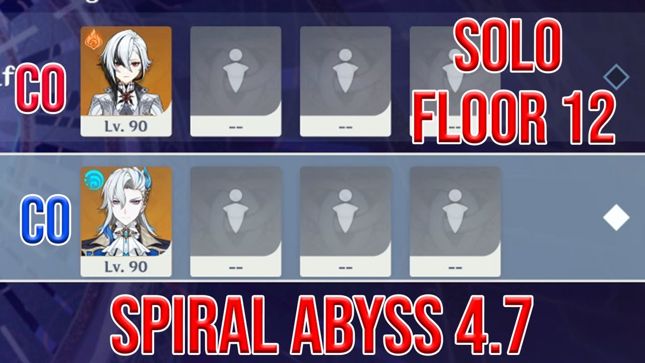 Solo C0 Arlecchino & C0 Neuvillette Spiral AByss 4.7  Floor 12 Genshin Impact