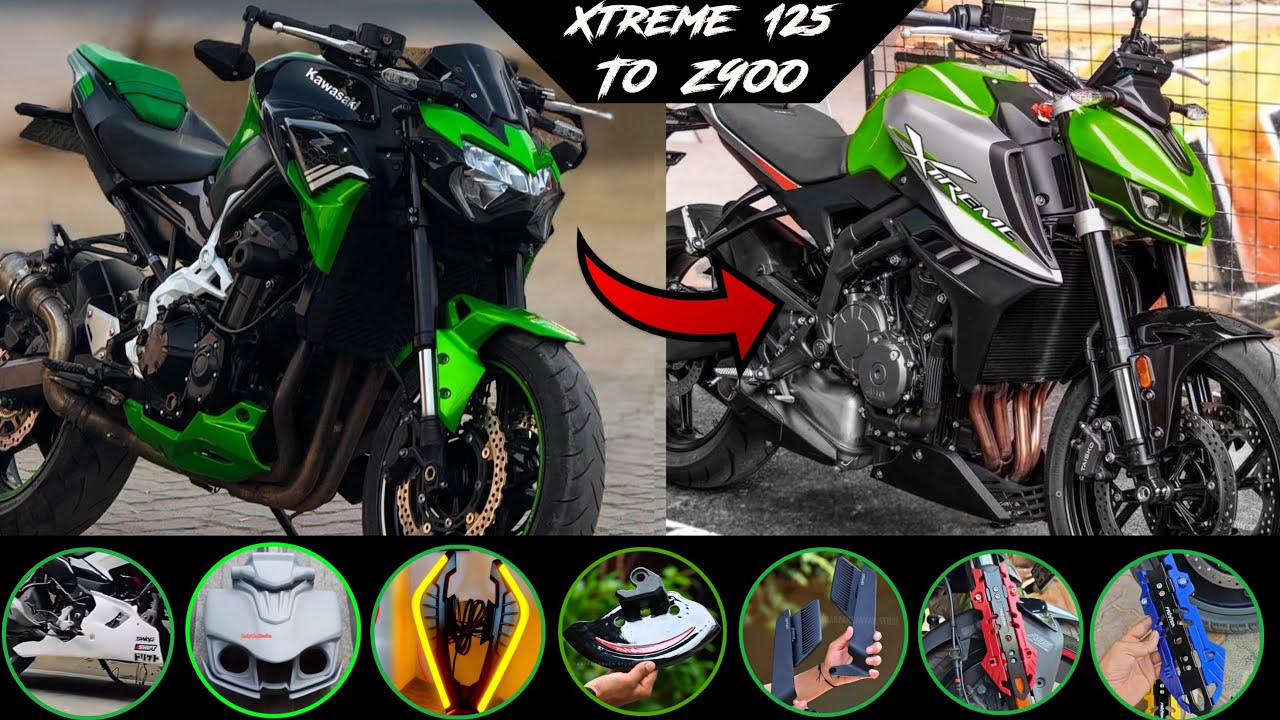 Xtreme 125 r modified into Kawasaki Z900 🔥Hero Xtreme 125r best modification 
