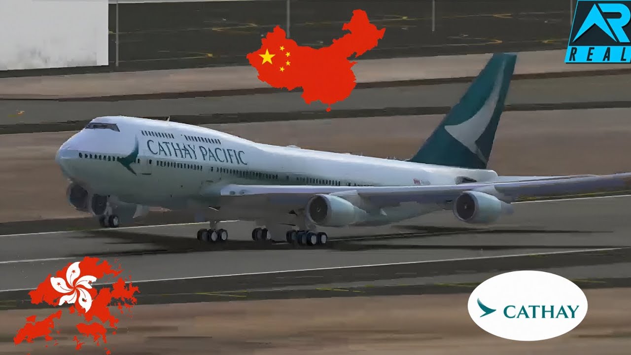 rfs real flight simulator hongkong to china cathay pacific  b747 full flight 