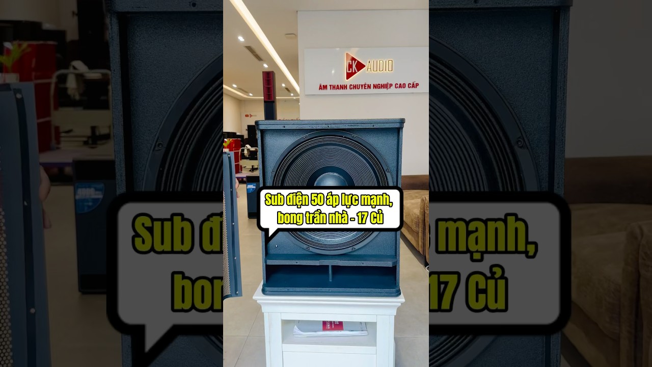 Sub điện 50 &aacute;p lực mạnh, bong trần nh&agrave;, Audiocenter S3118A #audiocenter #s3118a #subwoofer #loasub