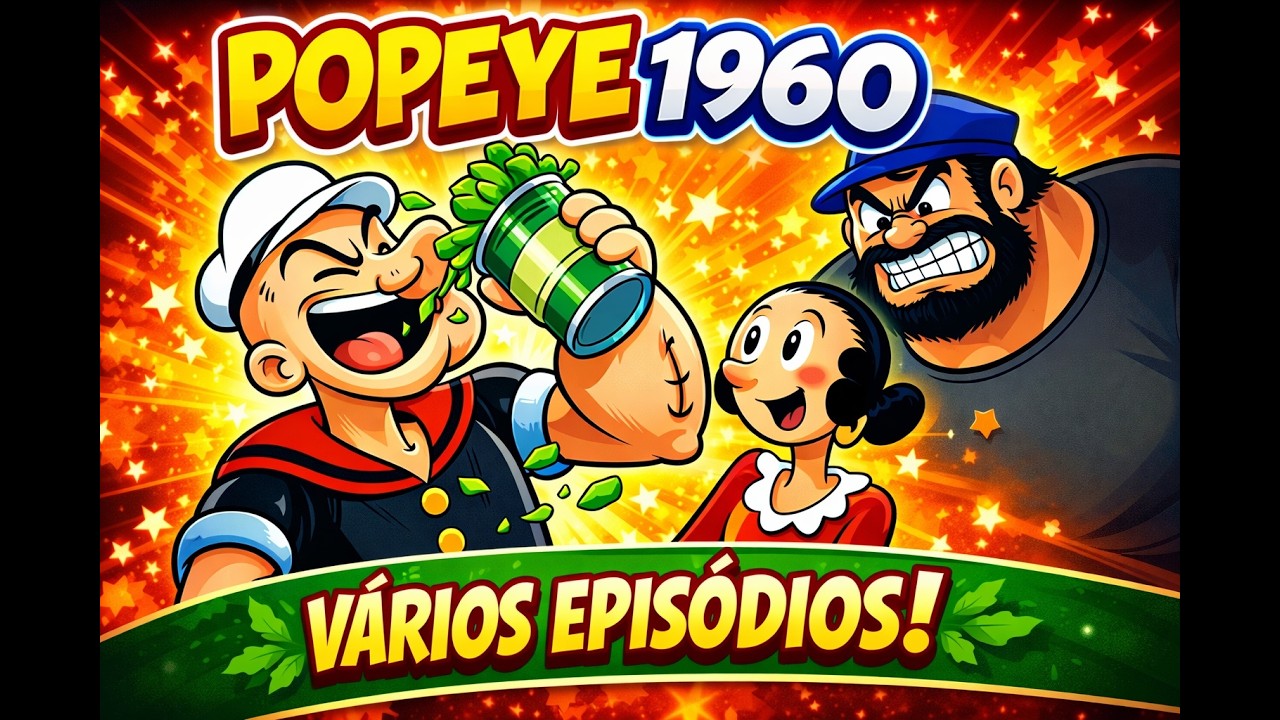POPEYE 1960 – VÁRIOS EPISÓDIOS COMPLETOS | Desenho Clássico Dublado 🍃💪