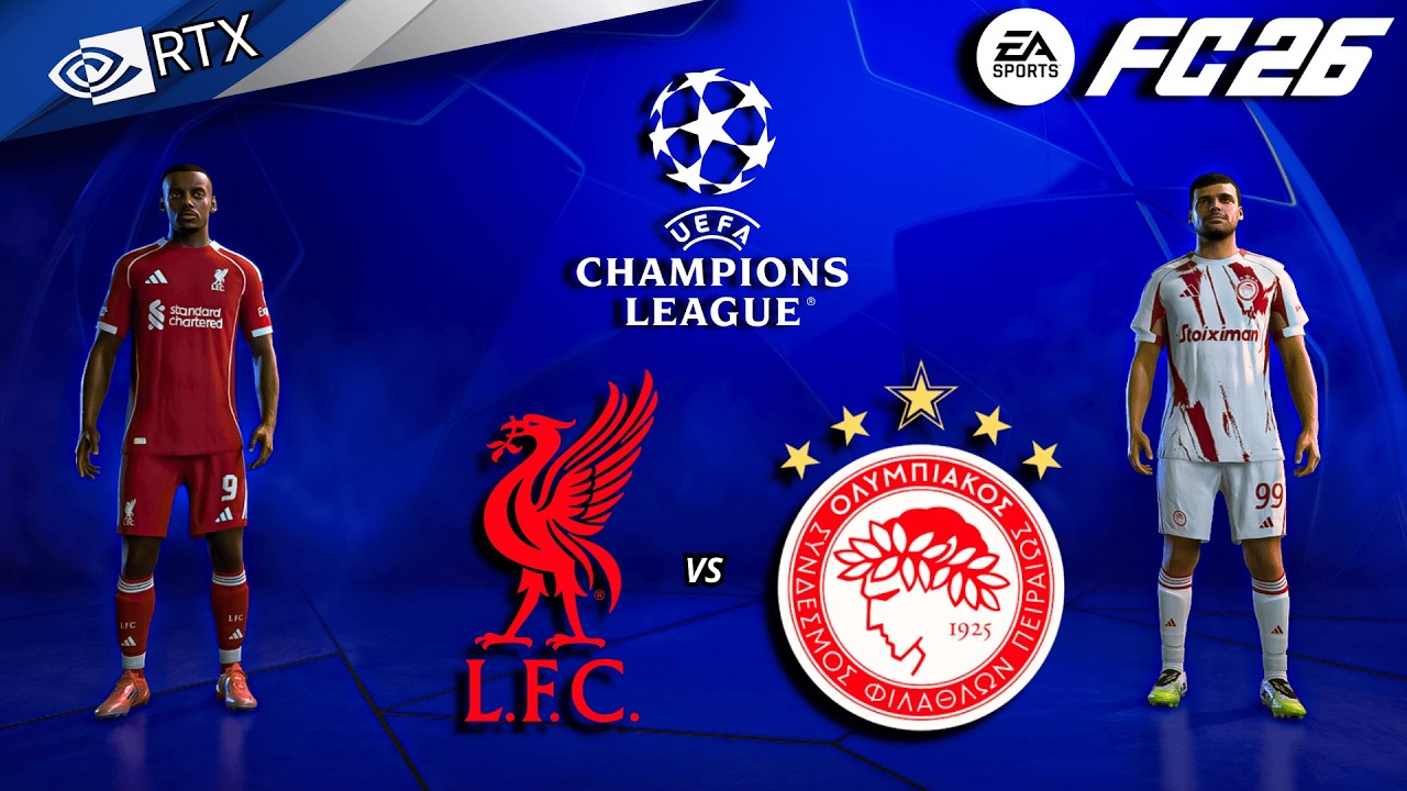 FC 26 - Liverpool vs Olympiacos Ft. Isak, Wirtz | Champions League Full Match | PC™ [4K60]