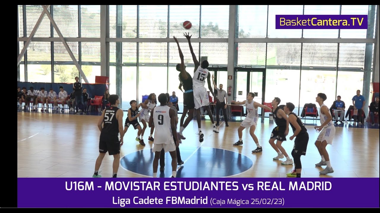 U16M. ESTUDIANTES vs REAL MADRID (Resumen canastas) Liga Cadete FBMadrid (25/2/23) #BasketCantera.TV