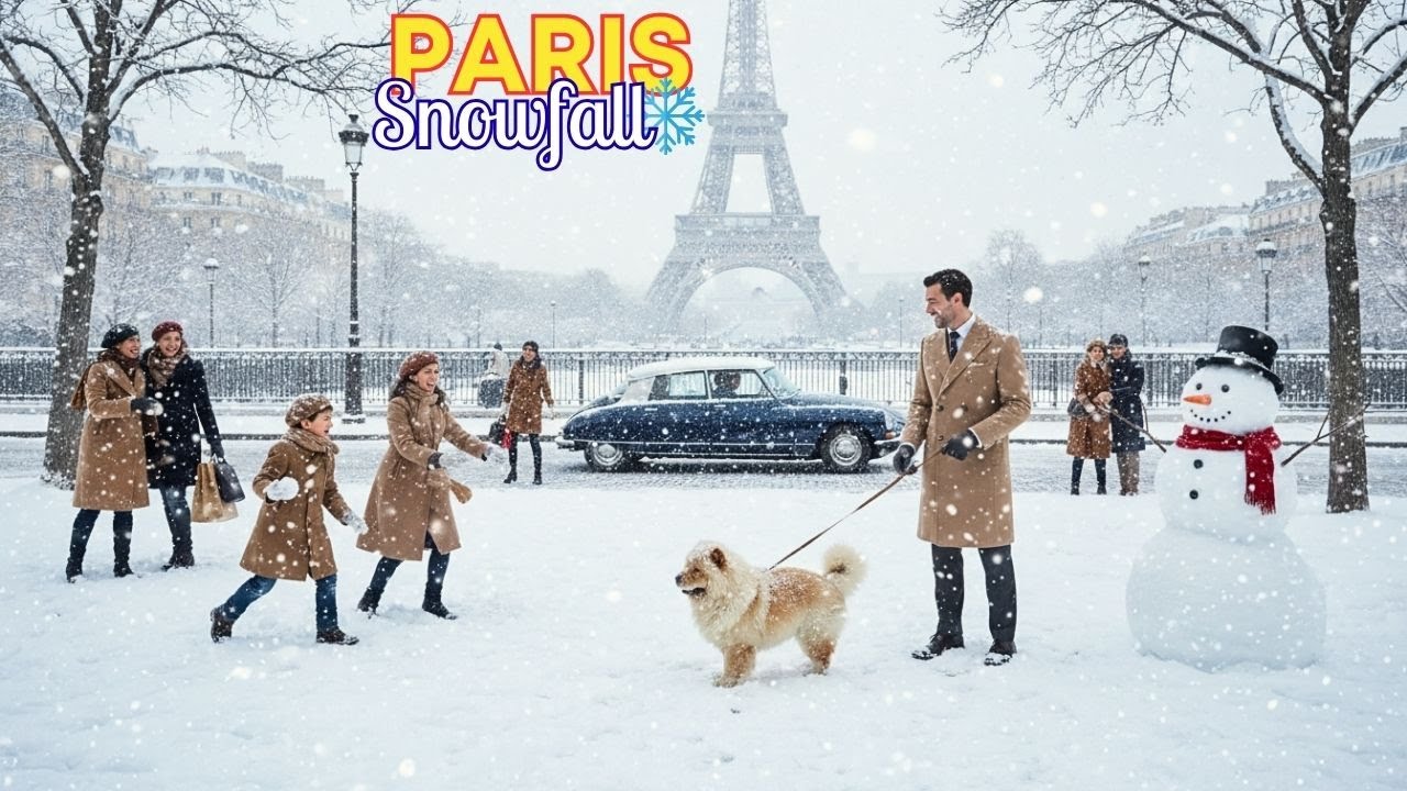 Paris, France 2026 – Paris Snowfall ❄️ Neige à Paris | 4K Paris Walk in the Snow