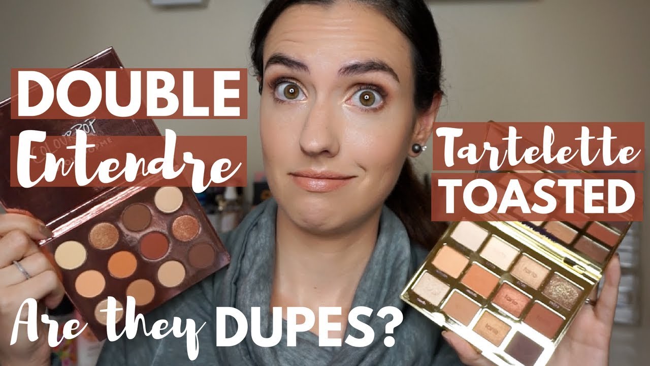 Tartelette Toasted v Colour Pop Double Entendre Comparison Swatches + Tutorial | Are They DUPES?!