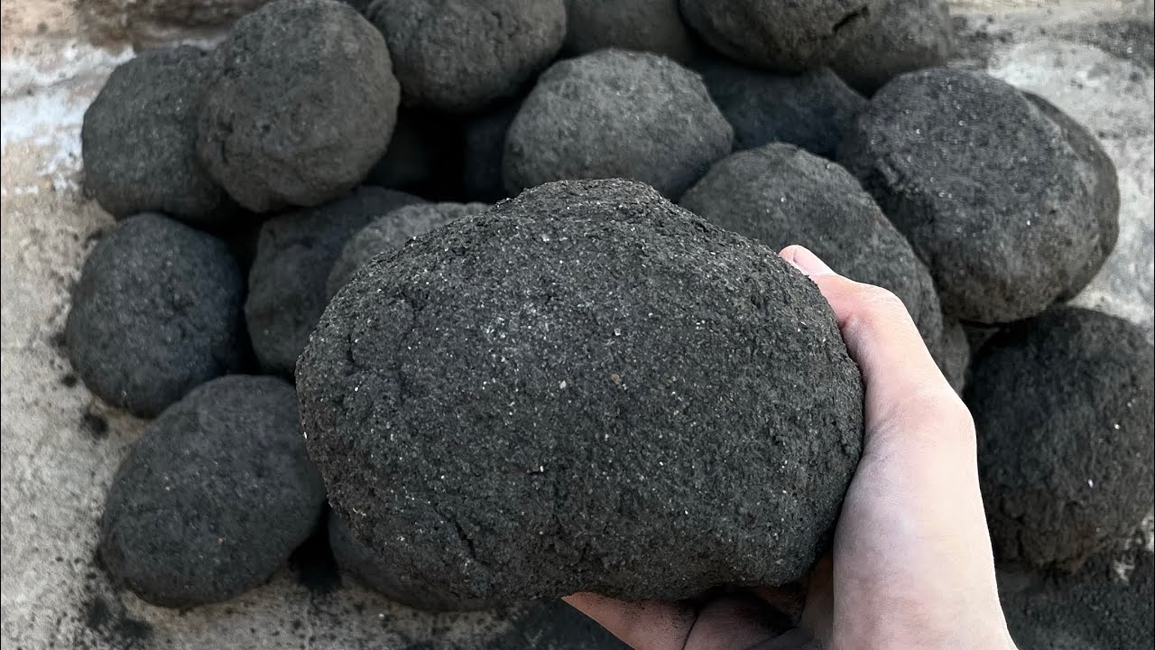 New || Pure Charcoal is Pure Love || Dry Floor crumbling of Balls ASMR 