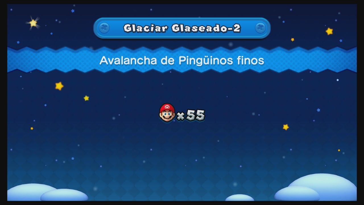 New Super Mario Bros. U: Glaciar Glasedo - 2. Avalancha de Pingüinos finos