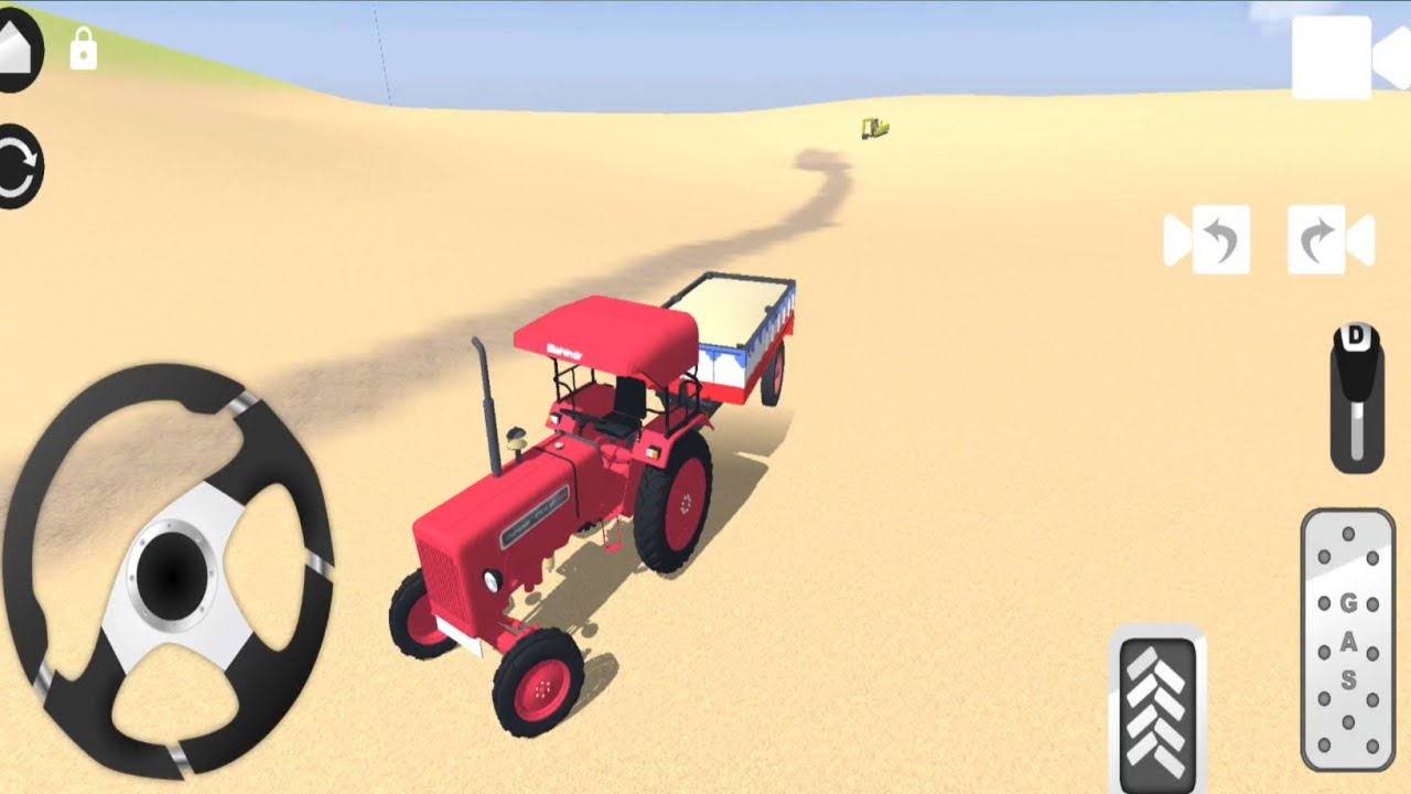Real Mahindra Tractor Desert Driving | Android Gameplay |Simulator Gameplay 