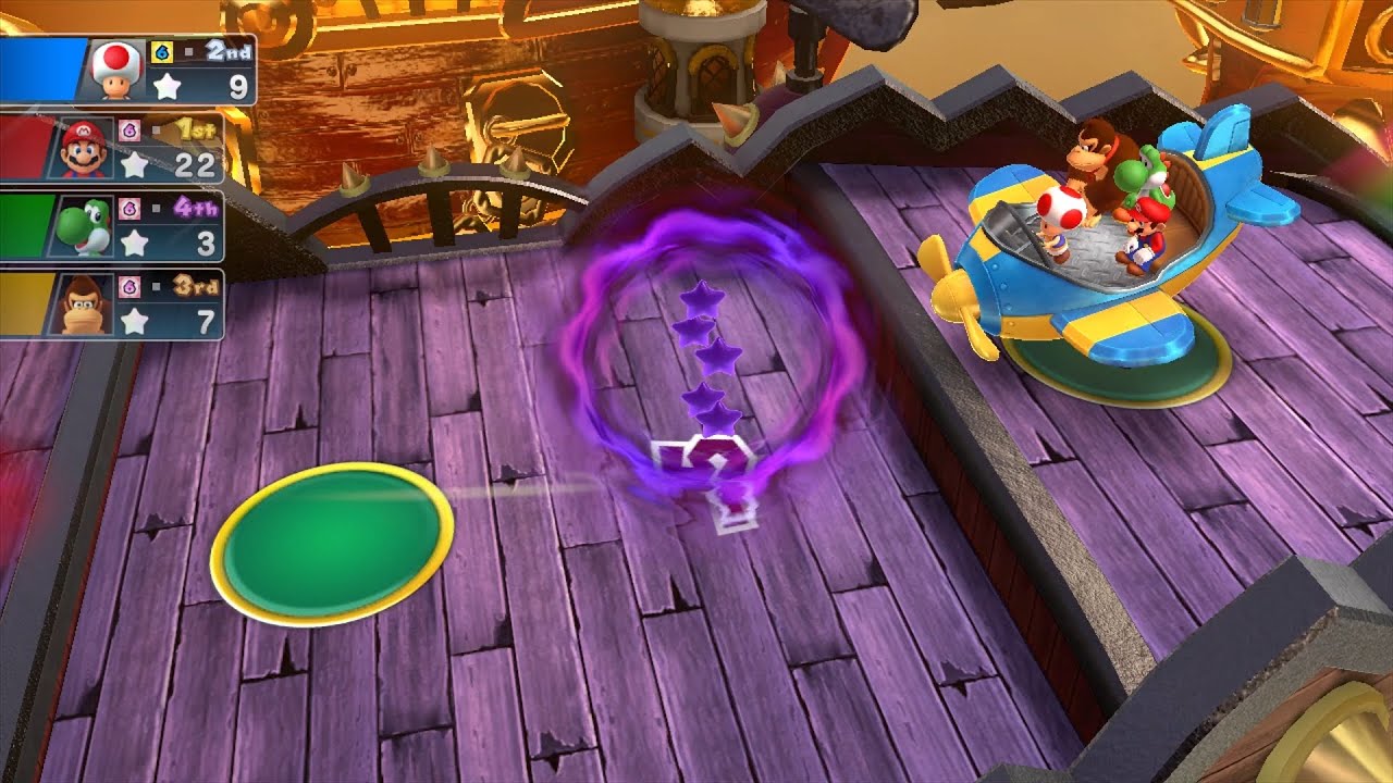 Mario Party 10 Mario Party #712 Toad vs Mario vs Yoshi vs DK Airshp Central Master Difficulty