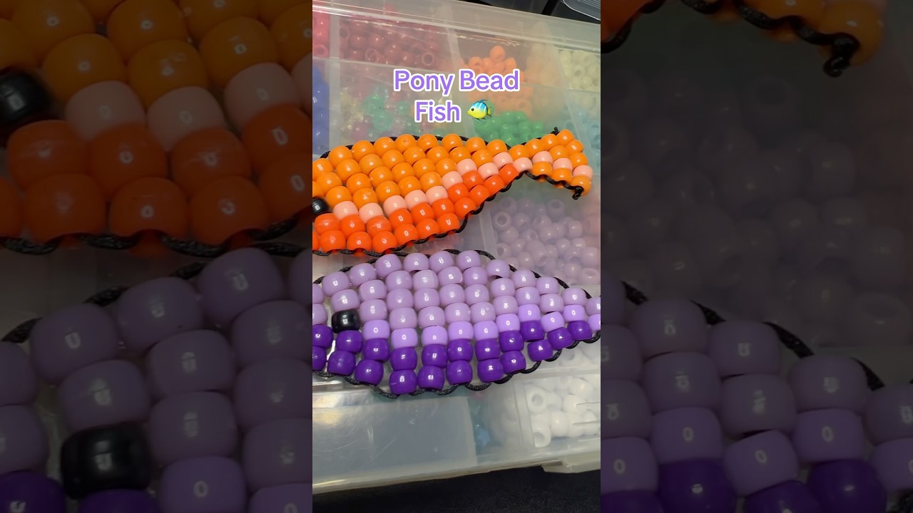 Pony Bead Fish Key Chains
