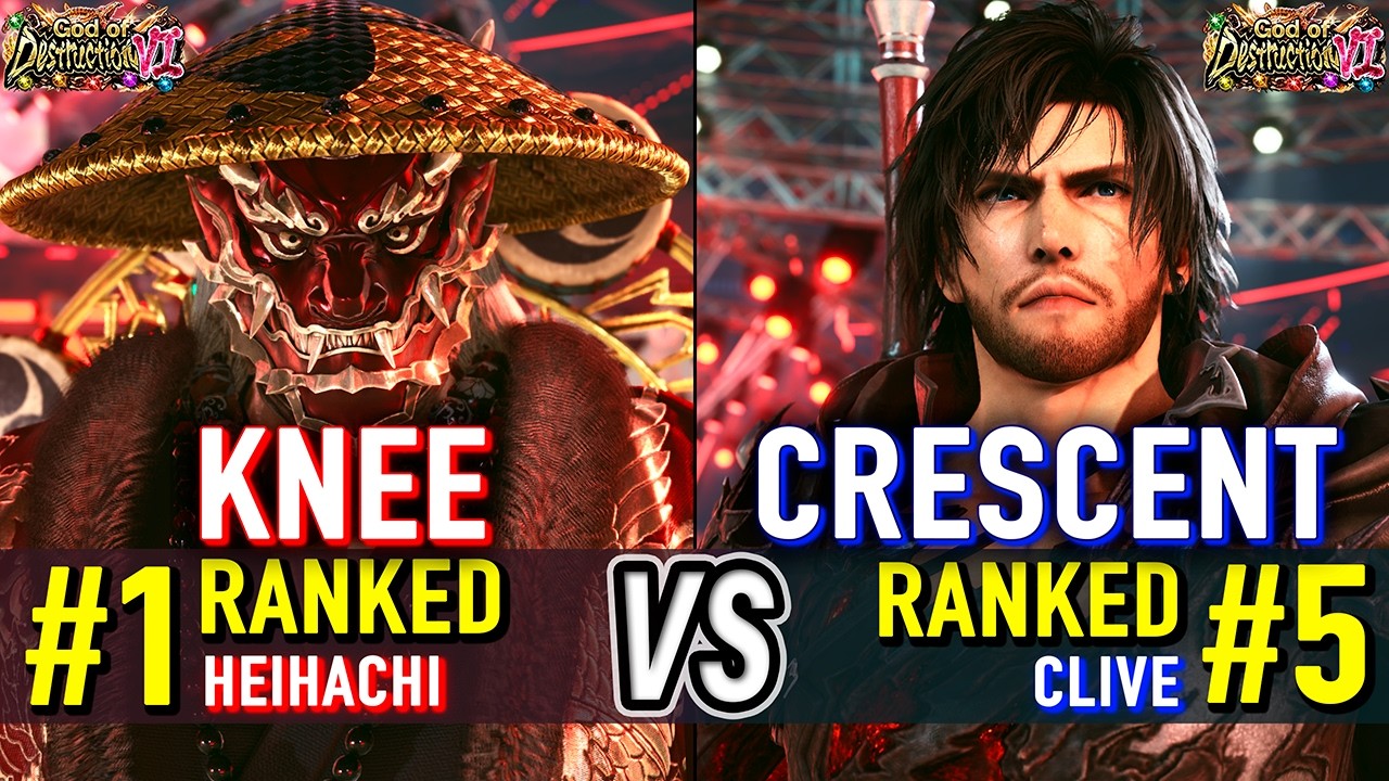 T8 🔥 KNEE (#1 Ranked Heihachi) vs CRESCENT (#5 Ranked Clive) 🔥 Tekken 8 High Level Gameplay