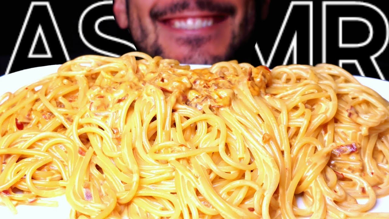 ASMR SPAGHETTI CHILI SOY PASTA (EATING SOUNDS) NO TALKING MUKBANG