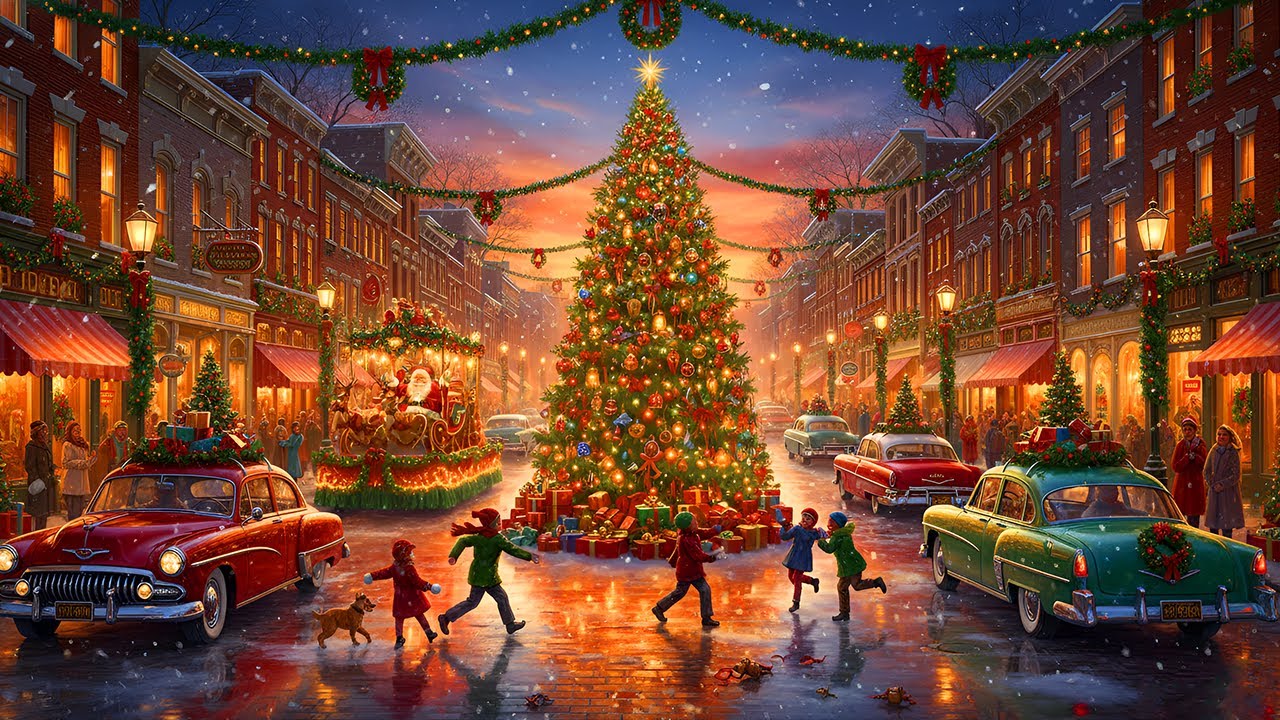Christmas Coffee Shop Background Music with Fireplace Ambience | Cozy Café Vibes