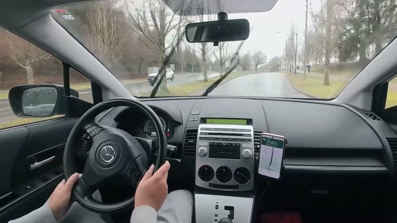 Relaxing Rainy Day Drive | Calm Background Music | POV